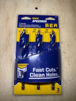 Irwin Speedbor 6" Tri-Flute Drill Bit Set 3pc