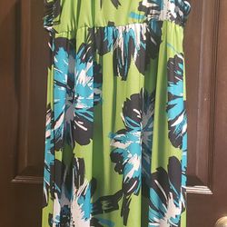 Olivia Matthews Floral Print Maxi Dress Size 20w