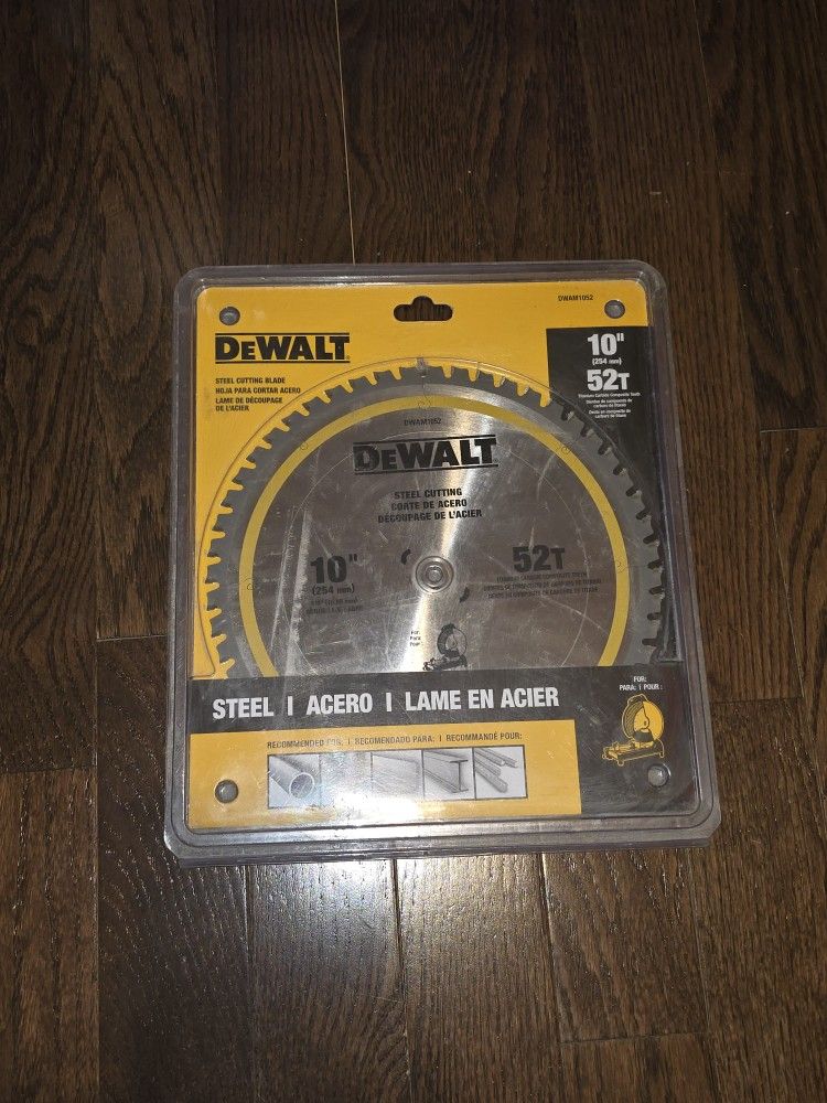 DEWALT DWAM1052 BLADE 10" 52 TEETH METAL CUTTING SAW BLADES STEEL CUTTING