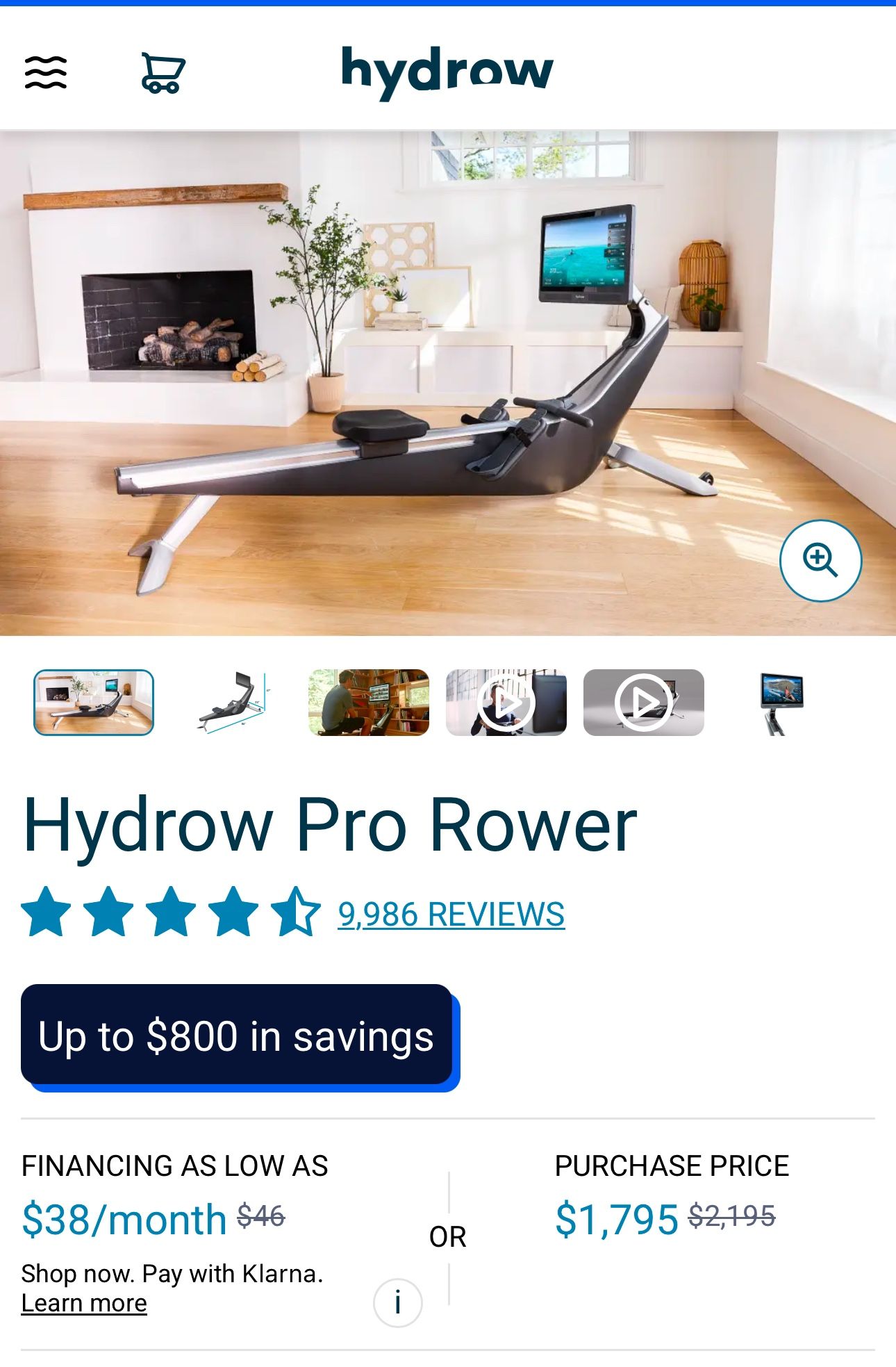 Hydrow Pro Rower