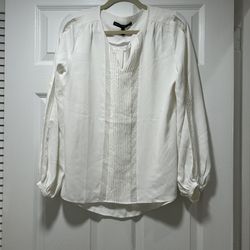 White house Black market white dress blouse