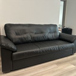 6.5ft Black Couch