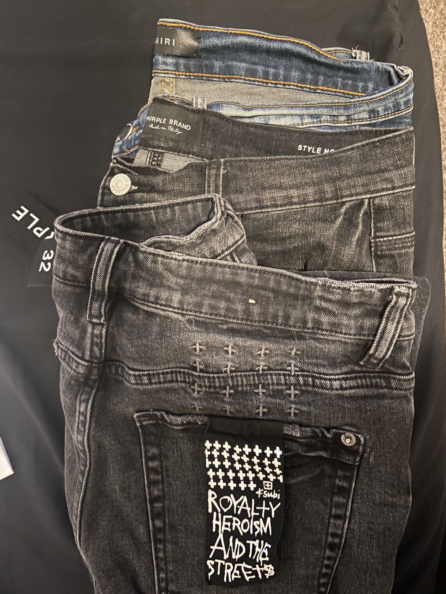 Denim Tears, Ksubi, Amiri, Purple, Chrome heart Bape,