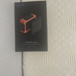 Koonie NF(contact info removed)0mAh Solar Waist Clip Fan LED Power Bank Orange/ Black Sealed