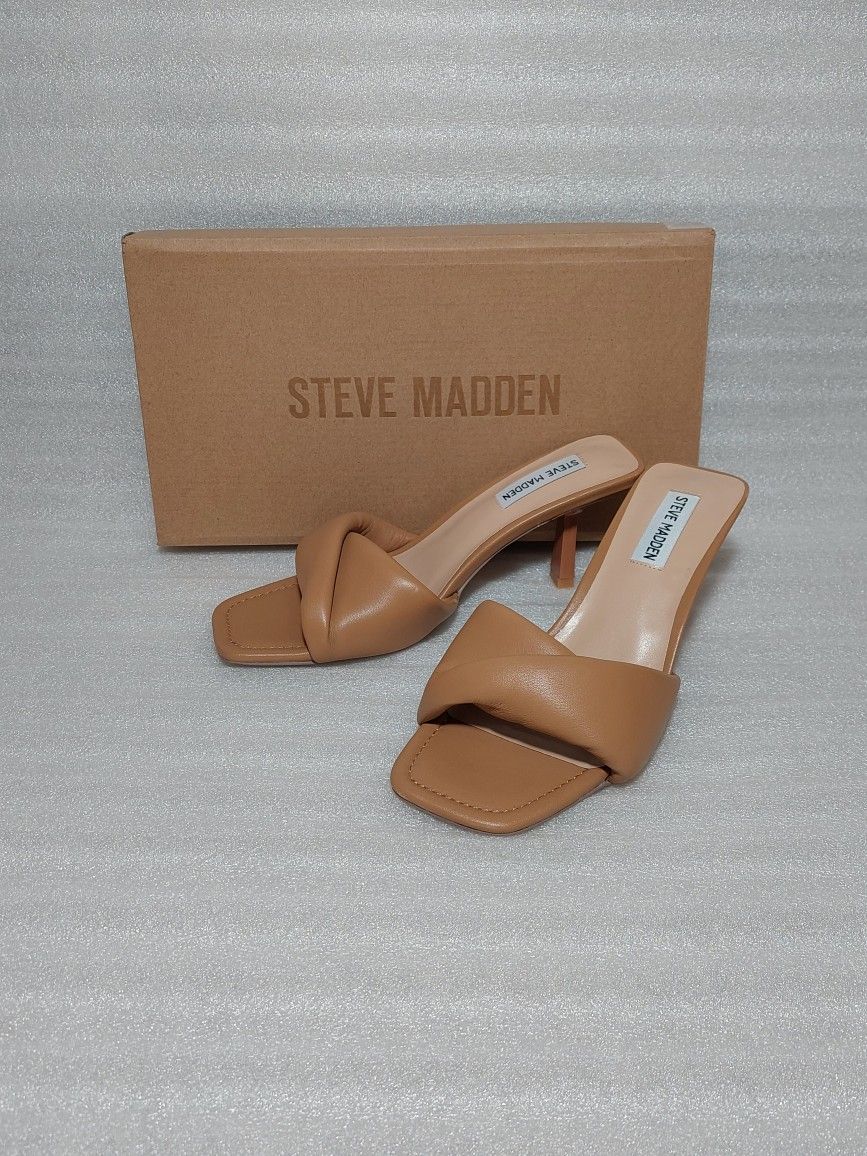 Steve Madden Sandals Heels Slides. Brown. New In Box. Size 8.5 Women's Shoes