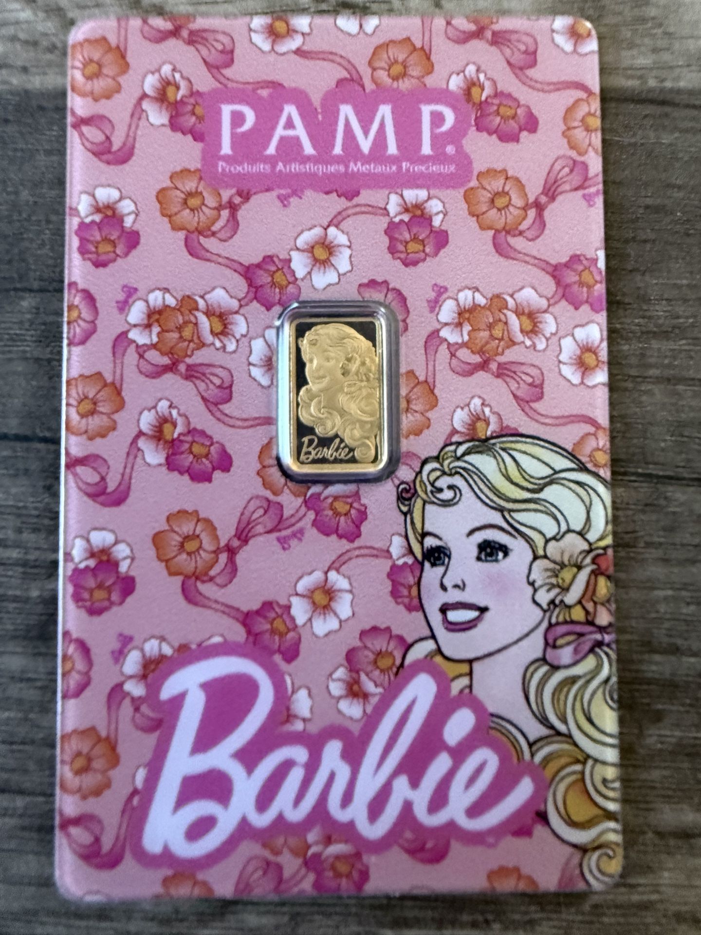PAMP Barbie 1 Gram Gold Bar 24k Gold