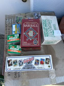 Huge lot of baseball cards over 125 individual boxes upper deck topps packs don russ major league leaders 40 years of baseball picture cards 1 19