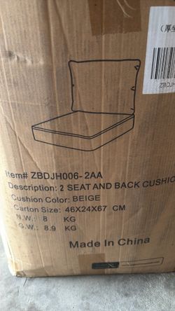 Beige Patio chair Cushions