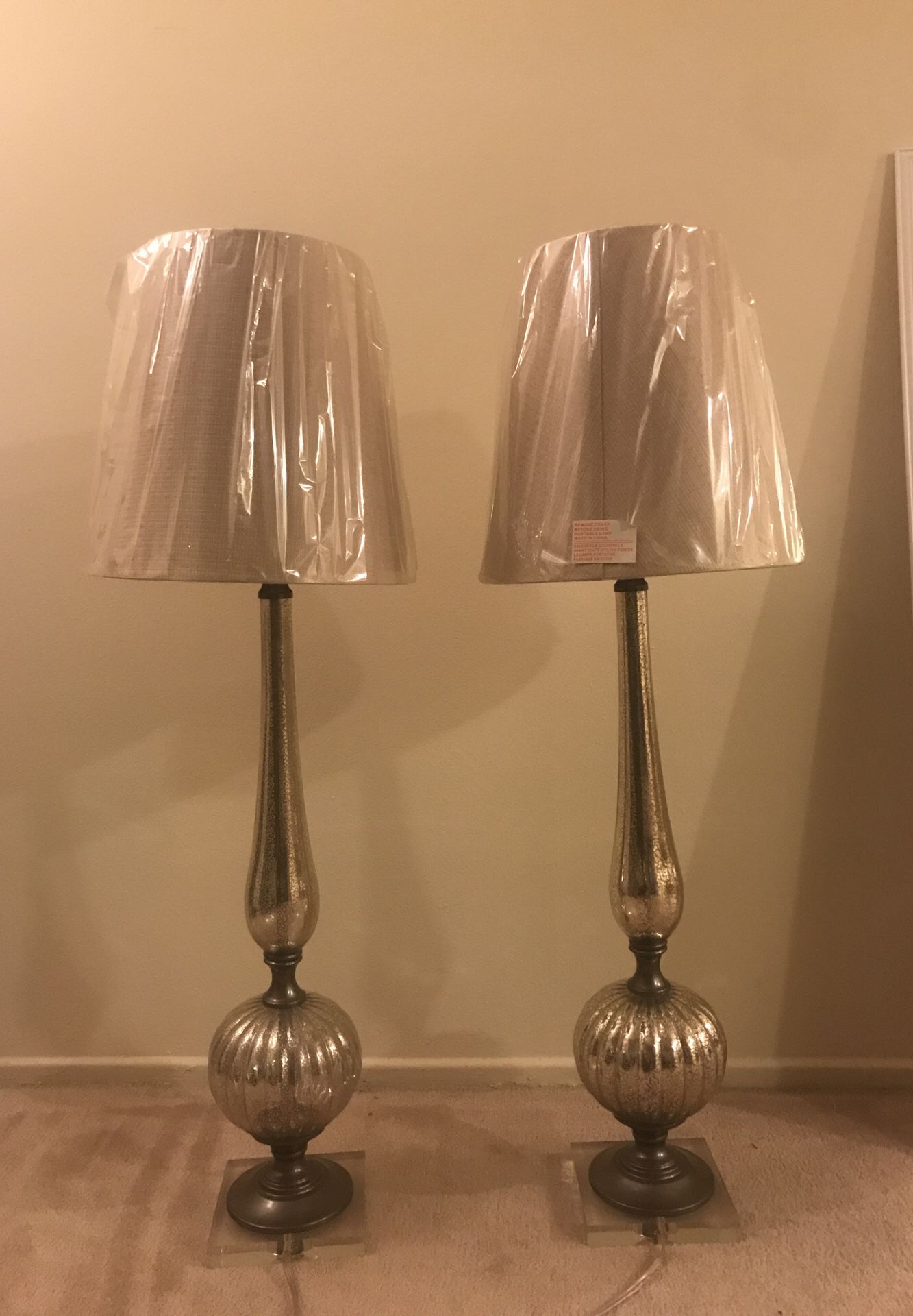 FREE!!! New without plastic Mercury glass lamps