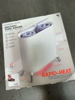 New Sharper Image Spastudio Towel Warmer Heated Comfort Aromatherapy