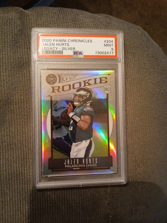 Jalen Hurts Legacy Silver Prizm Psa 9