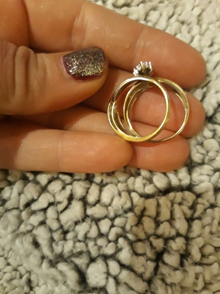 10k Gold Wedding Rings Sz7