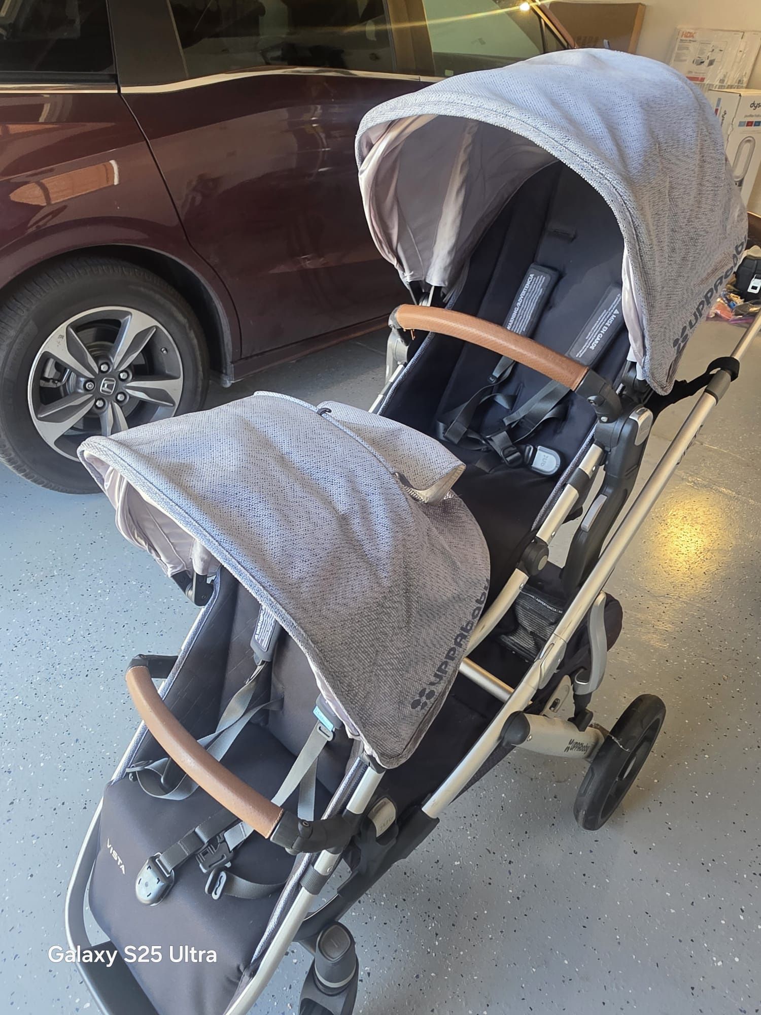 Uppababy Vista Stroller System + Rumble Seat (Henry blue)
