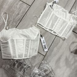 Crop Top - Mesh See Though New Tag Medium $8 Each 