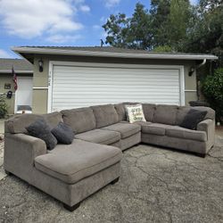 Delivery Available! Gray Sectional Couch Sofa Ashley Furniture Chaise
