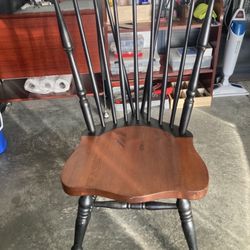 Solid Vintage Oak Wood Chair 