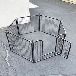 $70 (New in box) Heavy duty 24” tall x 32” wide x 6-panel pet playpen dog crate kennel exercise cage fence play pen