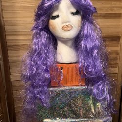 Beautiful 24” Lavender Colored Wig