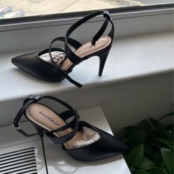 From Brazil) Silvana Black High Heel Sandal - Size 6 (US) {Brazil's size 36) 