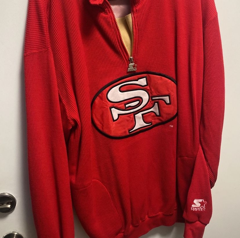 SAN FRANCISCO 49ERS NFL PRO LINE By STARTER Pullover Sweater Vintage XL