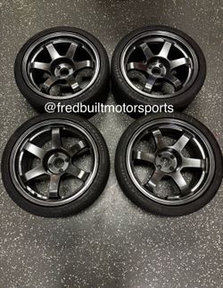 17x9 Rota Grid Wheels w/ Hoosier R7 tires 4x100