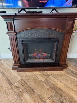 Electric Fireplace TV Stand Mantel Cabinet