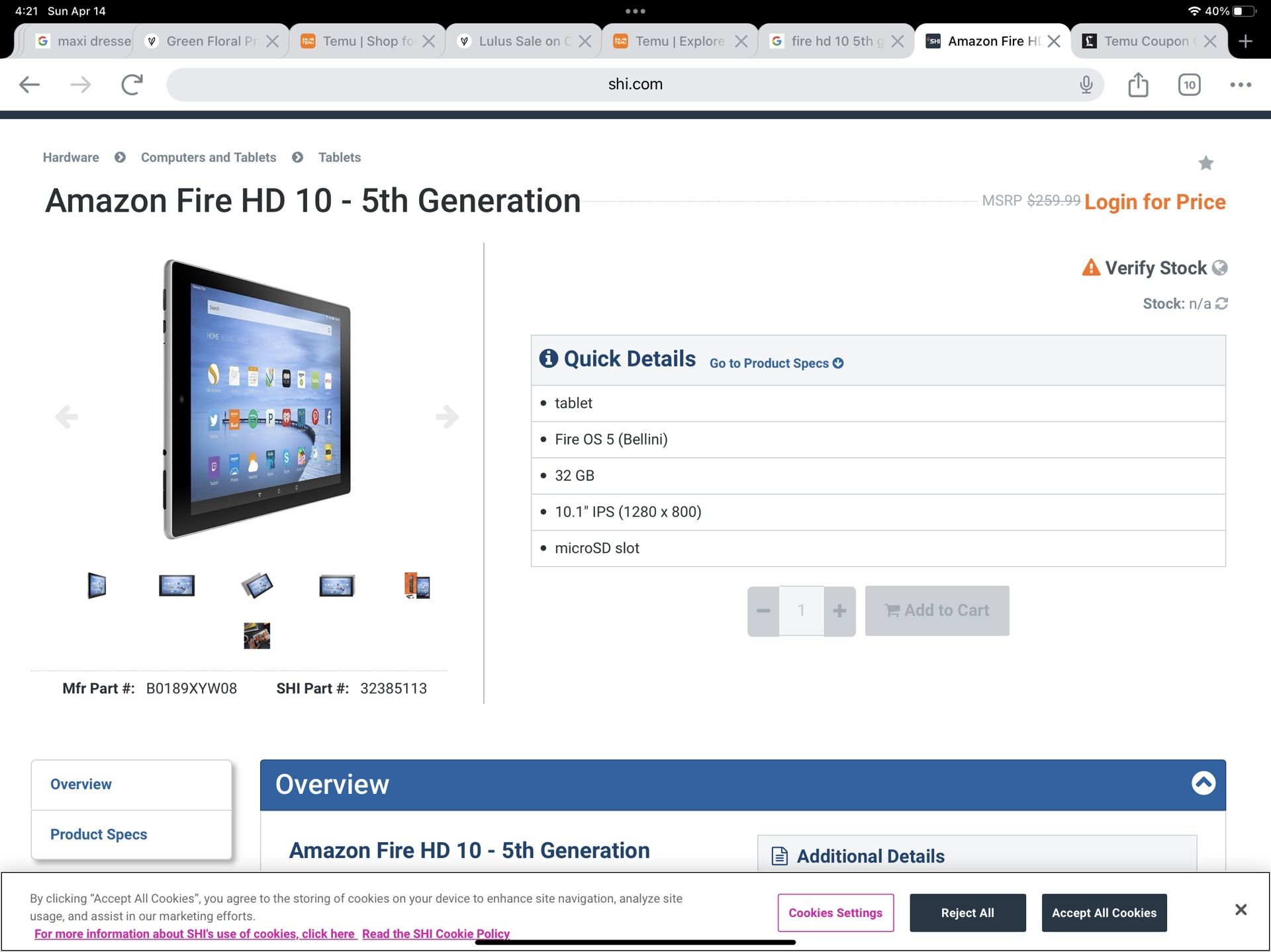 Amazon Kindle Fire HD 10 (5th Generation)