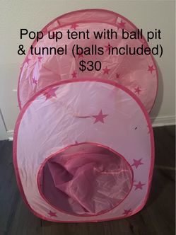 Kids Pop Up Tent with Ball Pit and Tunnel