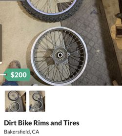 Dirt bike rims/wheels