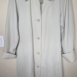 Misty Harbor Vintage Women's Trench Coat Tan Size 12 Made In Russia 