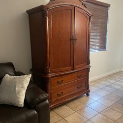 Cherry Wood Armoire 