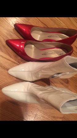 Esprit shoes and white boots size 7