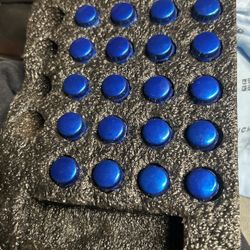 12x1.25 Tuner Lug Nuts Blue 20 Pieces
