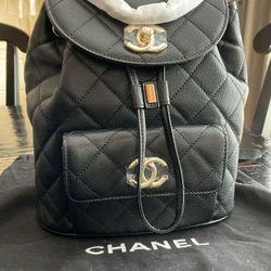 Chanel Duma Black Caviar Backpack 