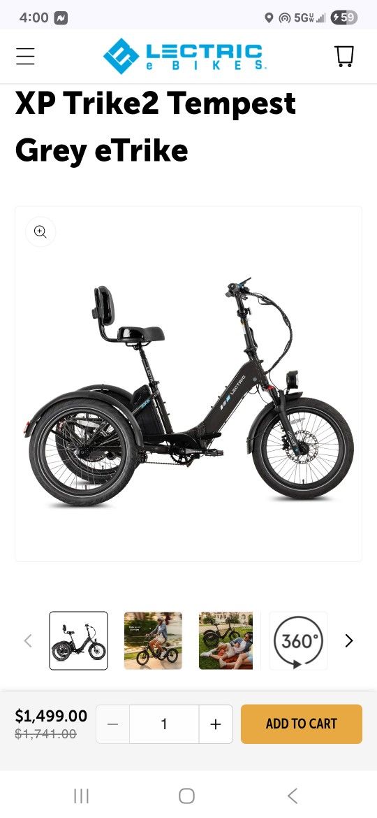 Tricycle
XP Trike2 Tempest Grey eTrike