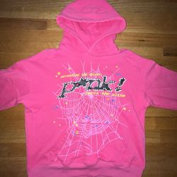 Pink Spider Hoodie (cropped)