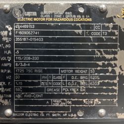 Baldor Motor .1/2 Hp