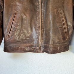 Wilson's Vintage Distressed Leather Jacket - Size L