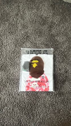 white/pink bape tee
