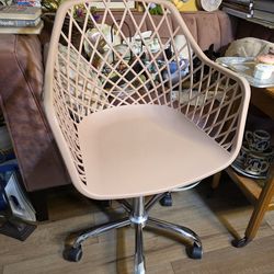 Adorable Pink Mesh Cut Out Style Office Chair