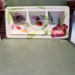 Vintage Pfaltzgraff Flower Market divided server