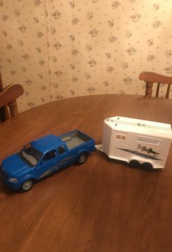 Truck and horse trailer