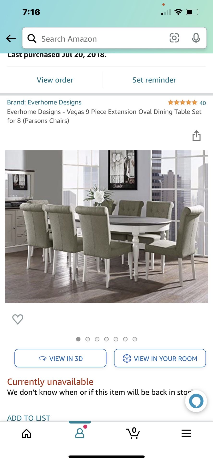 PENDING PICKUP Modern Vegas Winterwood Dining Set. Dinner Table and 8 chairs