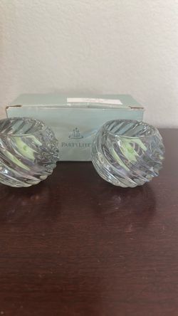 Partylite I llussions set of 2 votive or tea light holders, New in box, $13, no holds