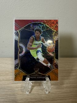 2021-21 Panini Prizm Select Anthony Edwards Rookie #61 Red White Orange Shimmer