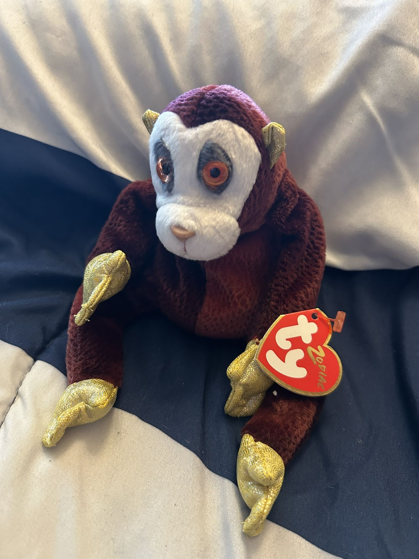 TY Beanie Baby - The Monkey Chinese Zodiac 