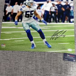 Leighton Vander Esch Signed Autograph 16x20 Photo - Fanatics Coa - Dallas Cowboys