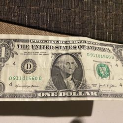 9/11 Dollar Bill Note 