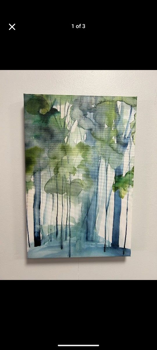 Certificate of Authenticity! "Green Grove" by Christine Lindstrom of Marmont Hill 12"x18"***NEW***