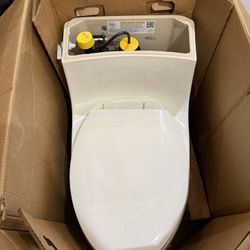 KOHLER San Souci White Compact elongated Chair height 12-in Rough-In WaterSense 1.28 GPF 1-piece Toilet